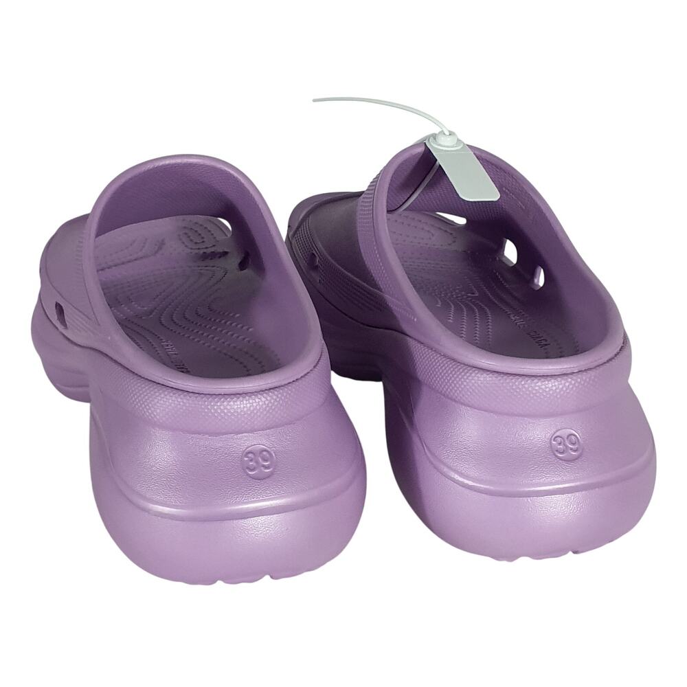 Balenciaga Platform Lilac Pool Crocs Slides Size 9 US / FR 39 NWT - Picture 4 of 6